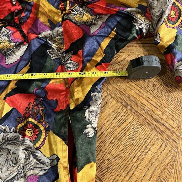 Vintage Jacket Windbreaker Lined Rafael Red Gold Purple Zip Bold Bright Artistic - Picture 6 of 7